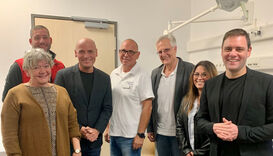 Daniel Born gemeinsam mit der SPD Schwetzingen bei einem Besuch der Notfallpraxis Schwetzingen